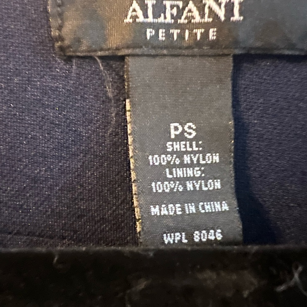 Alfani Dark Blue  and White Embellished Blouse - Picture 2 of 14